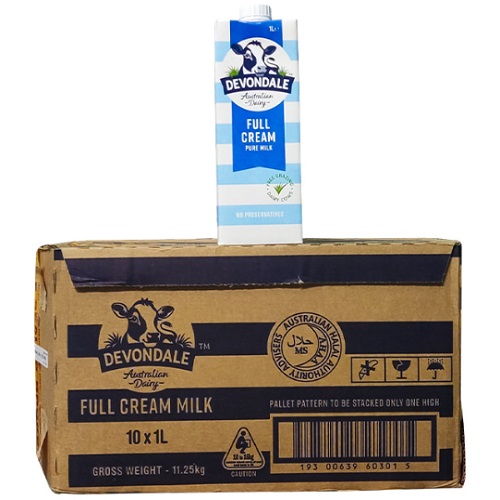 Sữa tươi nguyên kem Devondale Úc 10 hộp 1 Lít