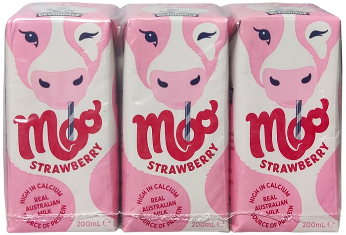 Sữa tươi Devondale Úc vị Dâu hộp 200ml