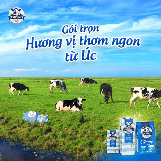 Thùng sữa tươi Devondale Úc vị dâu hộp 200ml
