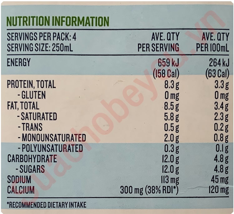 Sữa tươi nguyên kem Devondale Úc hộp 1 Lít