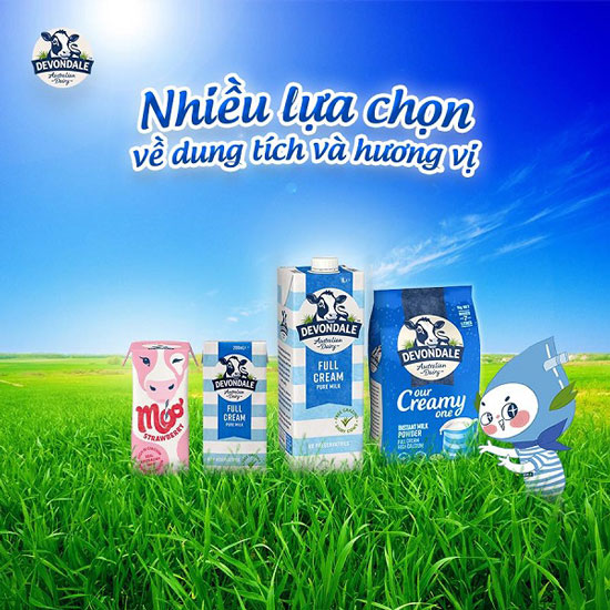 Sữa tươi nguyên kem Devondale Úc hộp 1 Lít