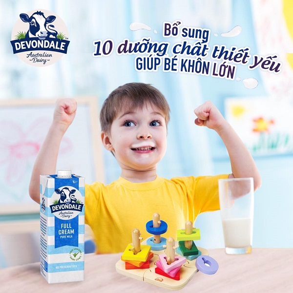 Sữa tươi nguyên kem Devondale Úc hộp 1 Lít